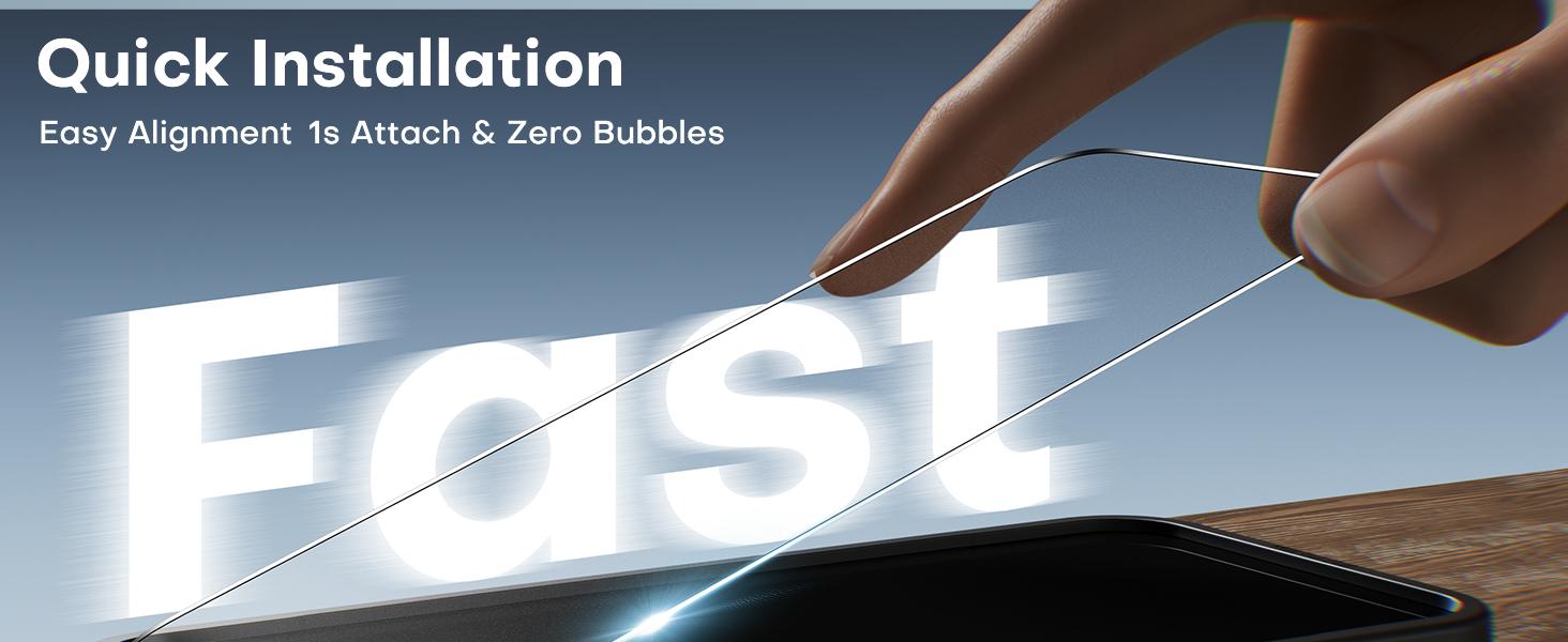 [Black Friday Deals] OMOTON Clear Screen Protector for 17 Air, Pro, Pro Max Screen Protector with Camera Lens Protector, Matte Layer Tempered Glass with Easy Installation Tool, Anti-glare, Smooth Touch