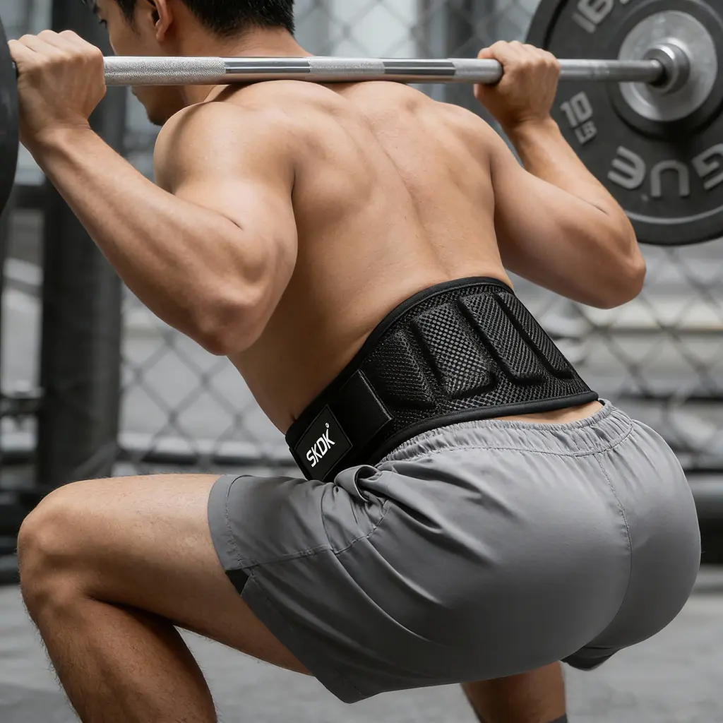 LHU EVA Weightlifting Belt, Breathable Adjustable Waist Support Belt for Gym Squat Training & Strength Workouts, Belts, Breathable Polyester Fiber
