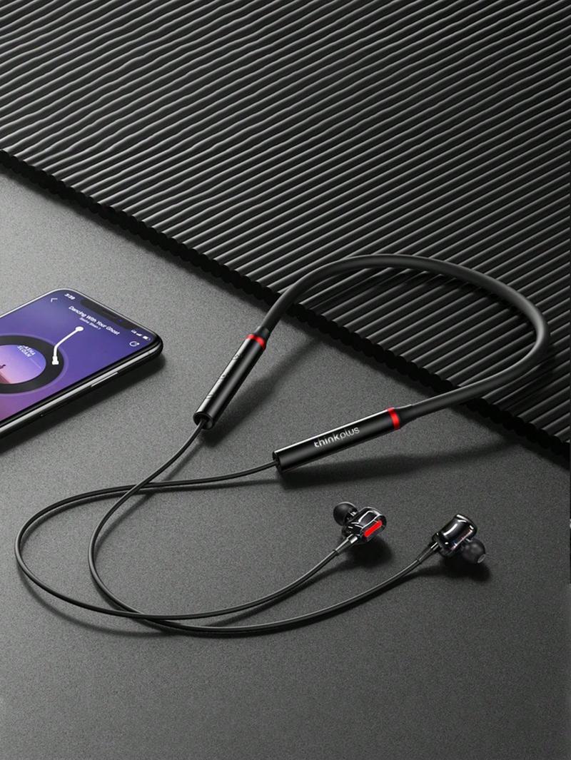 Lenovo HE05 Pro Wireless Bluetooth Neckband In-Ear Headphones with Built-in Microphone, Magnetic Design, Comfortable Fit, Audio Headset for Music, Calls & Sports