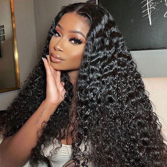 Bling Hair 30 32Inch Jerry Curly Wig Transparent 13x4 Lace Front Human Hair Wigs 180% Brazilian Kinky Curly 13x6 Frontal Wig Human Hair For Women