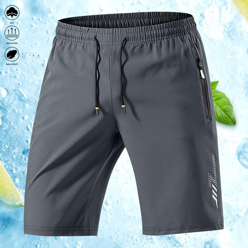 Men's Lightweight Casual Shorts - Elastic Waistband, Breathable Fabric, Adjustable Drawstring, Side Pockets, Suitable for Basketball, Running, Beach, and Outdoor Sports - Athletic Shorts