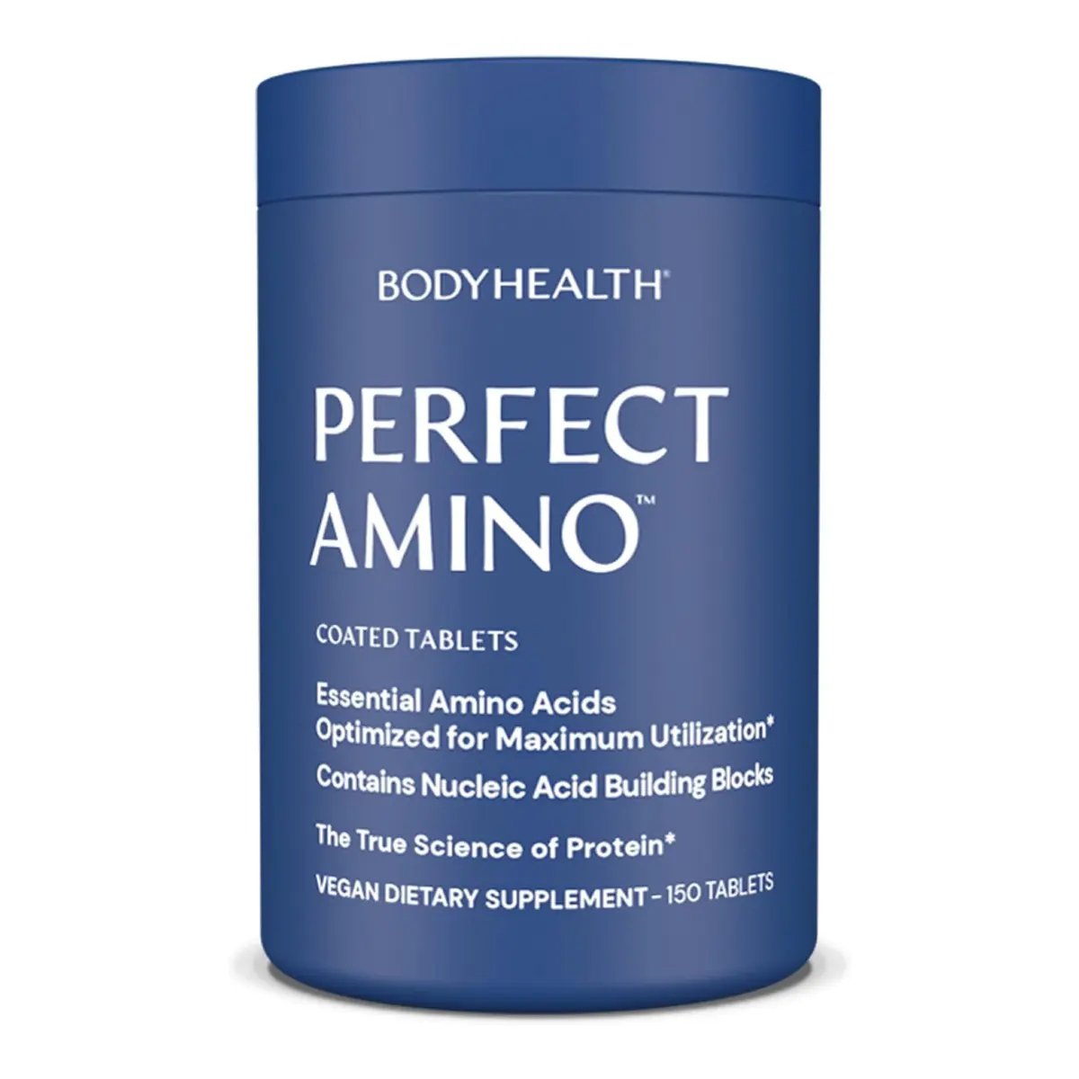 BodyHealth PerfectAmino (150 ct) Easy to Swallow Tablets, Essential Amino Acids Supplement with BCAAs, Vegan Protein for Pre/Post Workout & Muscle Recovery with Lysine, Tryptophan, Leucine, Methionine