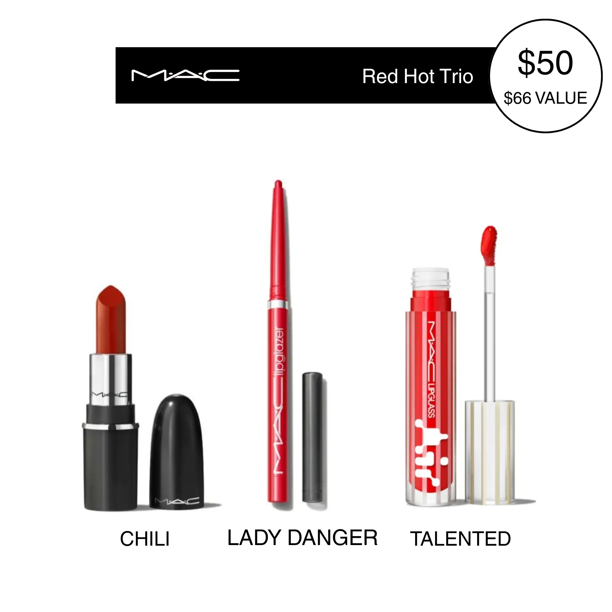 MAC Red Hot Lip Trio MAC Red Hot Lip Trio