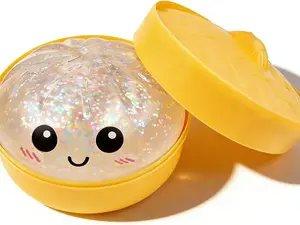 Glitter Dumpling Squishy – 3.15" Rainbow Bao Bun, Super Soft Anxiety Relief Toy with Steamer Box!