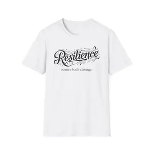 Resilience T-Shirt — 'Resilience: bounce back stronger' Retro Desert Graphic Tee