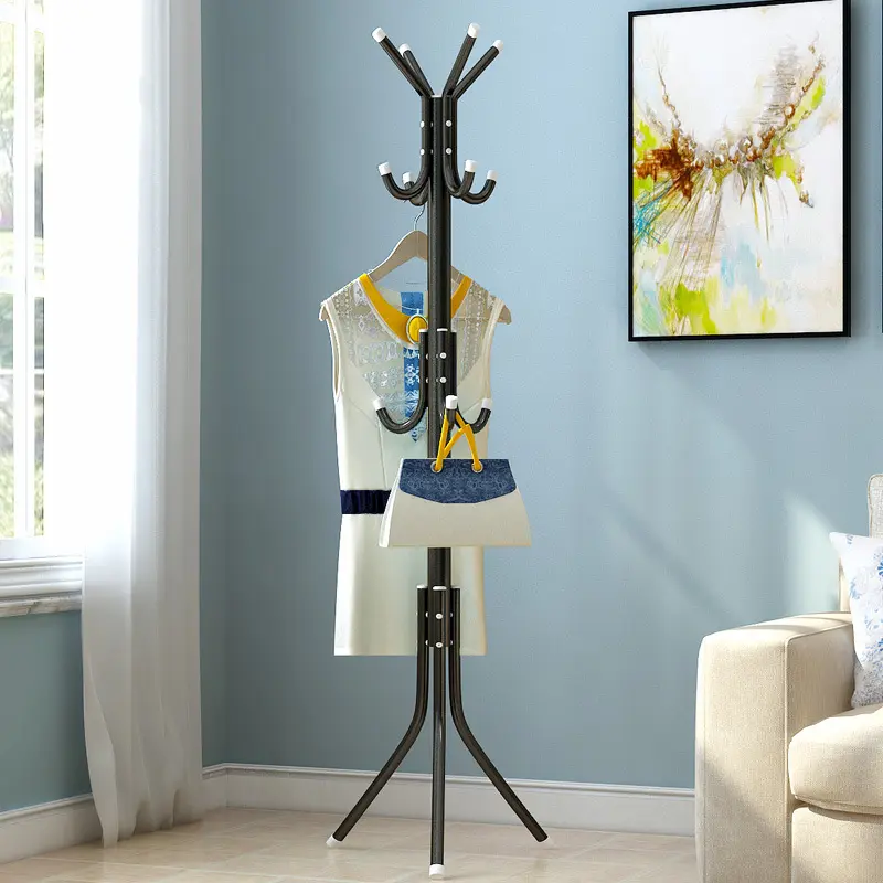 12-Hook Sturdy Metal Freestanding Coat Rack - Multifunctional Rack, 3-Tier Home Accessory, Hat Organizer for Coats, Jackets, Purses Hang Within, Holder Home Storage Hooks for Entryway
