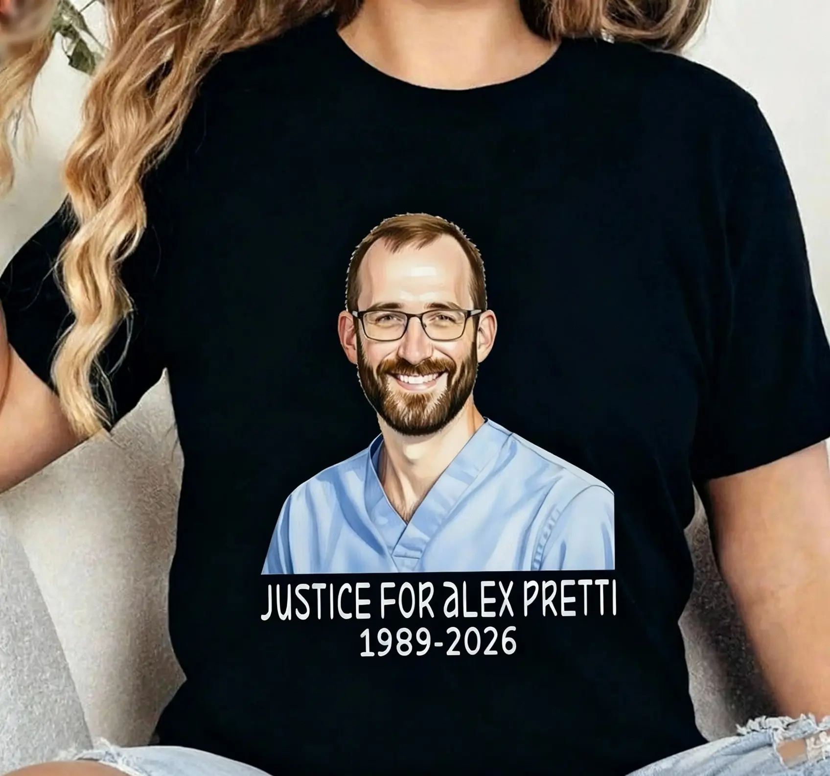 Justice for Alex Pretty T-Shirt, Political Tee, Memorial Shirt, Activist Graphic, Rest in Peace, Social Justice Awareness Top
