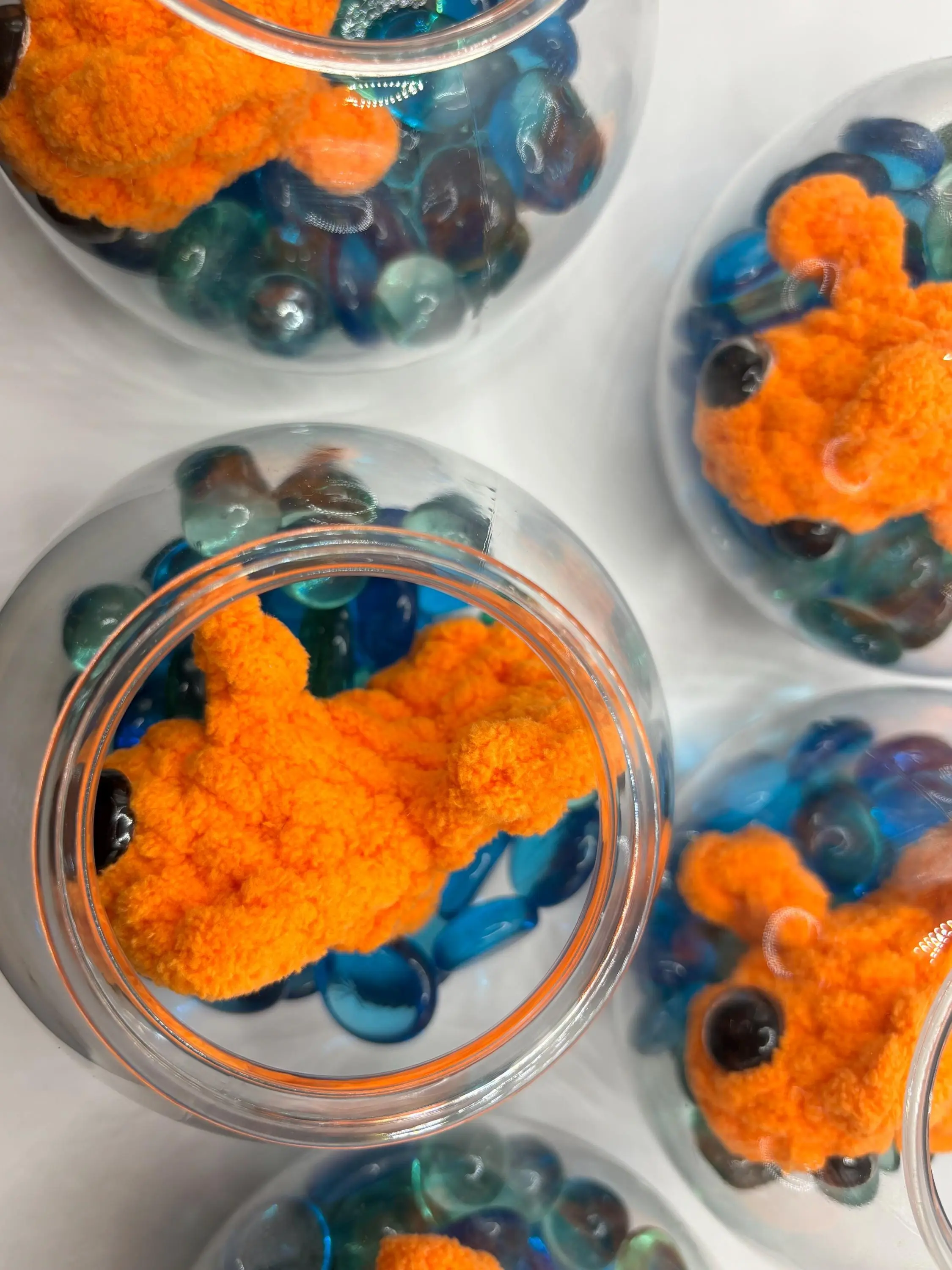 Crocheted Goldfish in Bowl – Plush Desk Decor, No Maintenance Pet