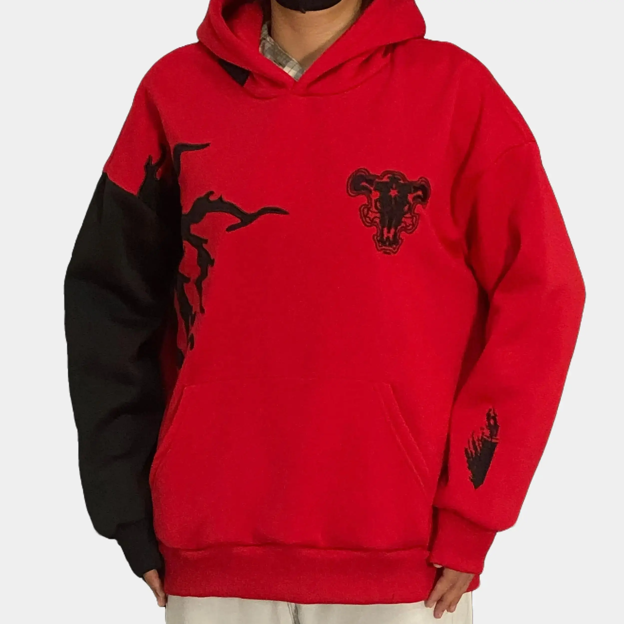 Black Clover Asta's demon hoodie Long Sleeve Stylish Wear for Anime Fans Fashion Streetwear Menswear