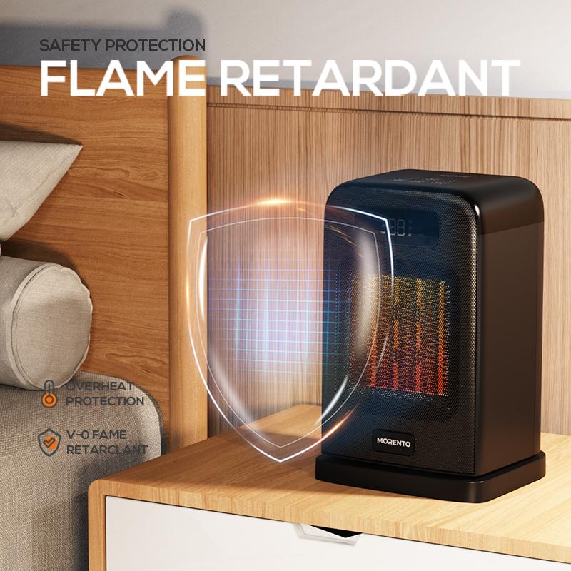 MORENTO Space Heater Indoor,1500W Electric Desk Portable Heaters 10&15inch for Safety Use with Fan and 3 Heating Modes，Remote control and WIFI#TikTokShopBlackFriday