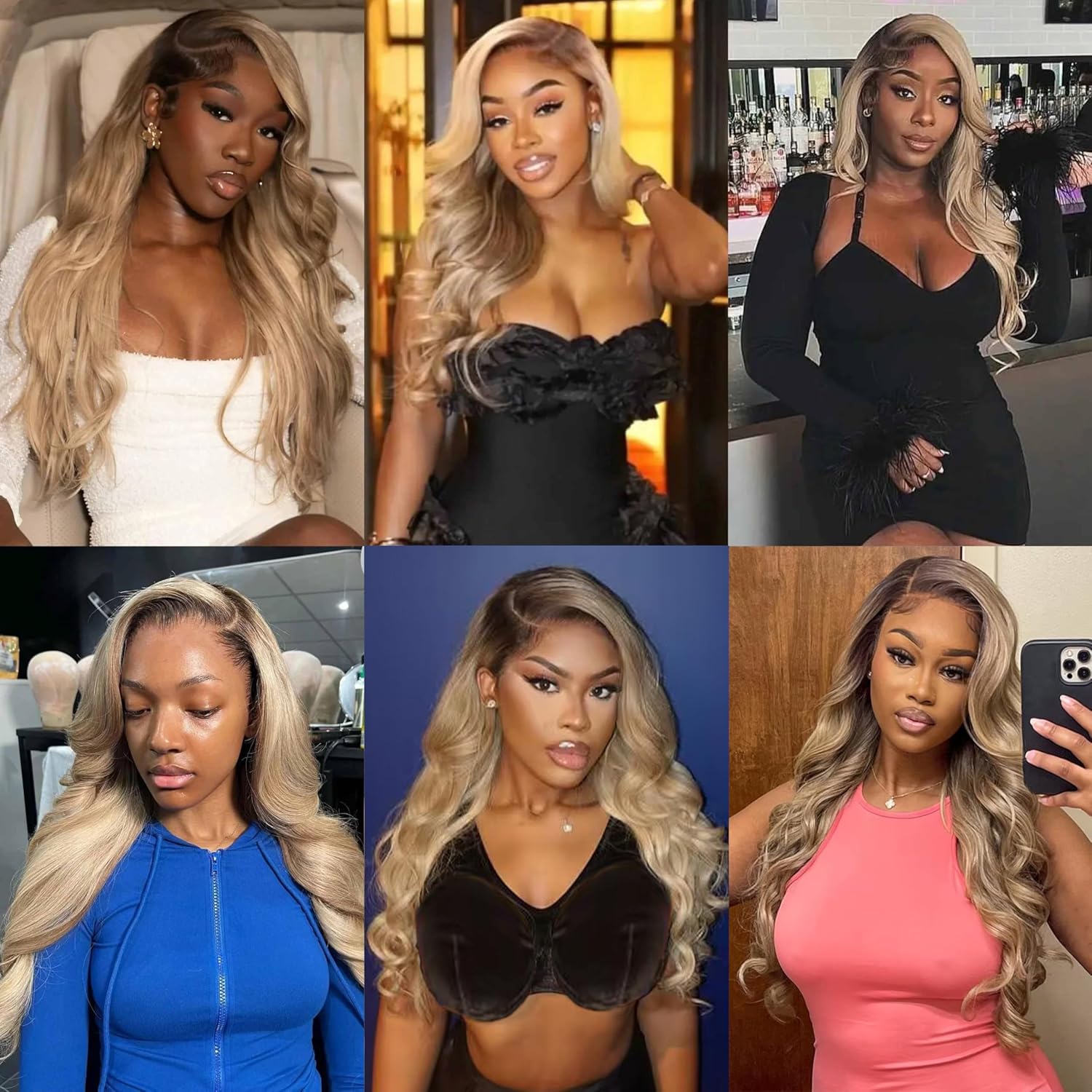 13x6 Ombre Highlight Ash Blonde Lace Front Wigs Human Hair 180% Density Ash Blonde Body Wave Lace Frontal Wigs For Black Women 13x6 Lace Front Wig Pre Plucked With Baby Hair SpringStatements