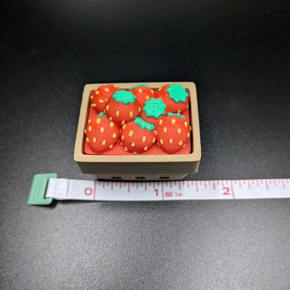 Strawberry Basket Clicker 3D Printed PLA Desk Fidget - TikTok Shop