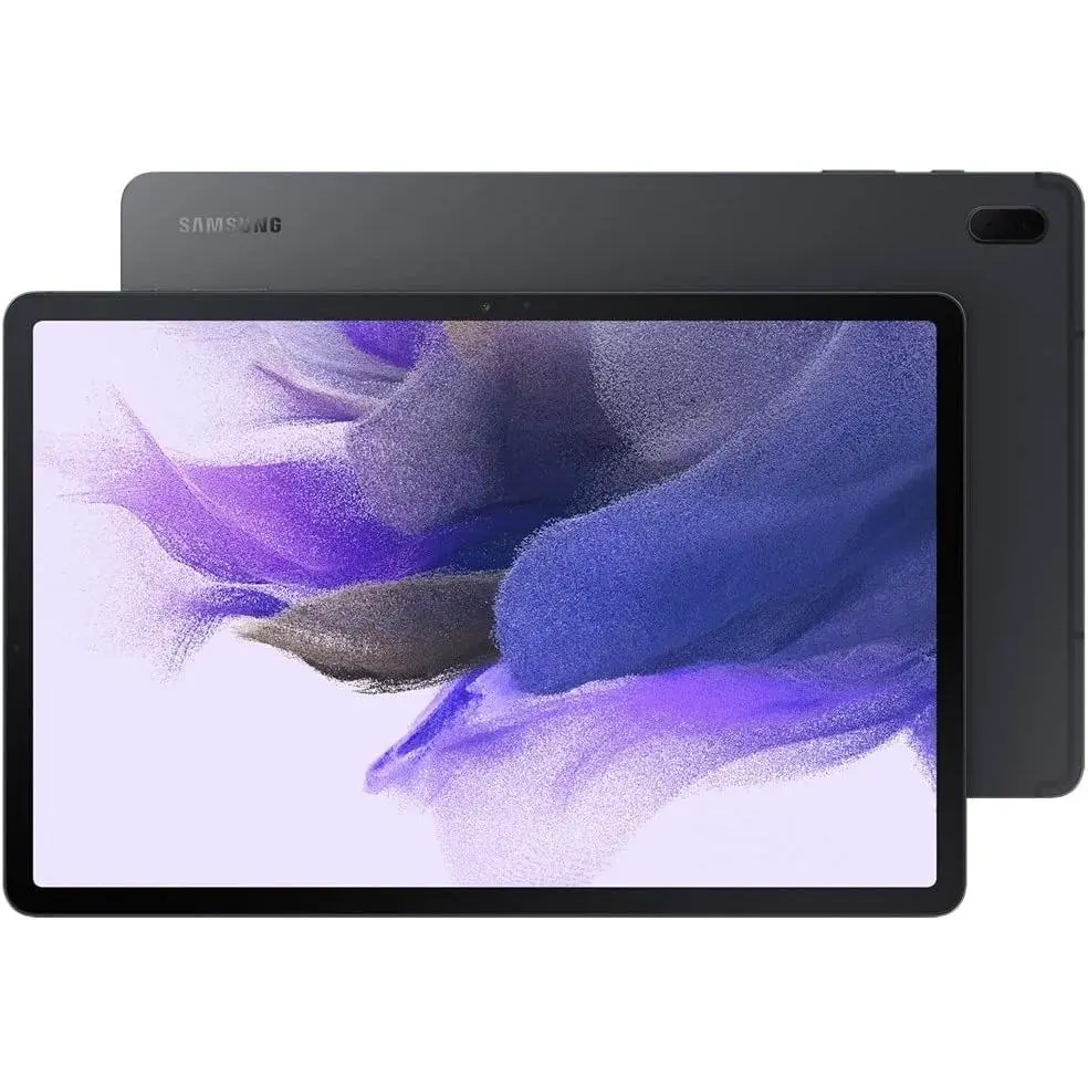 REFURBISHED Samsung Galaxy Tab S7 FE 2021 Android Tablet - 12.4in TFT LCD, 64GB, Mystic Black, WiFi + LTE, Wireless, Bluetooth 5.2, Rear Camera, Excellent Condition