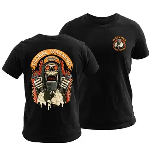 Global Warming HVAC Technician T-Shirt, Funny HVAC Mechanic Skull Graphic Tee, Heating Cooling Technician Shirt, Vintage HVAC Worker Humor Tee, Soft Cotton Blend Workwear Shirt