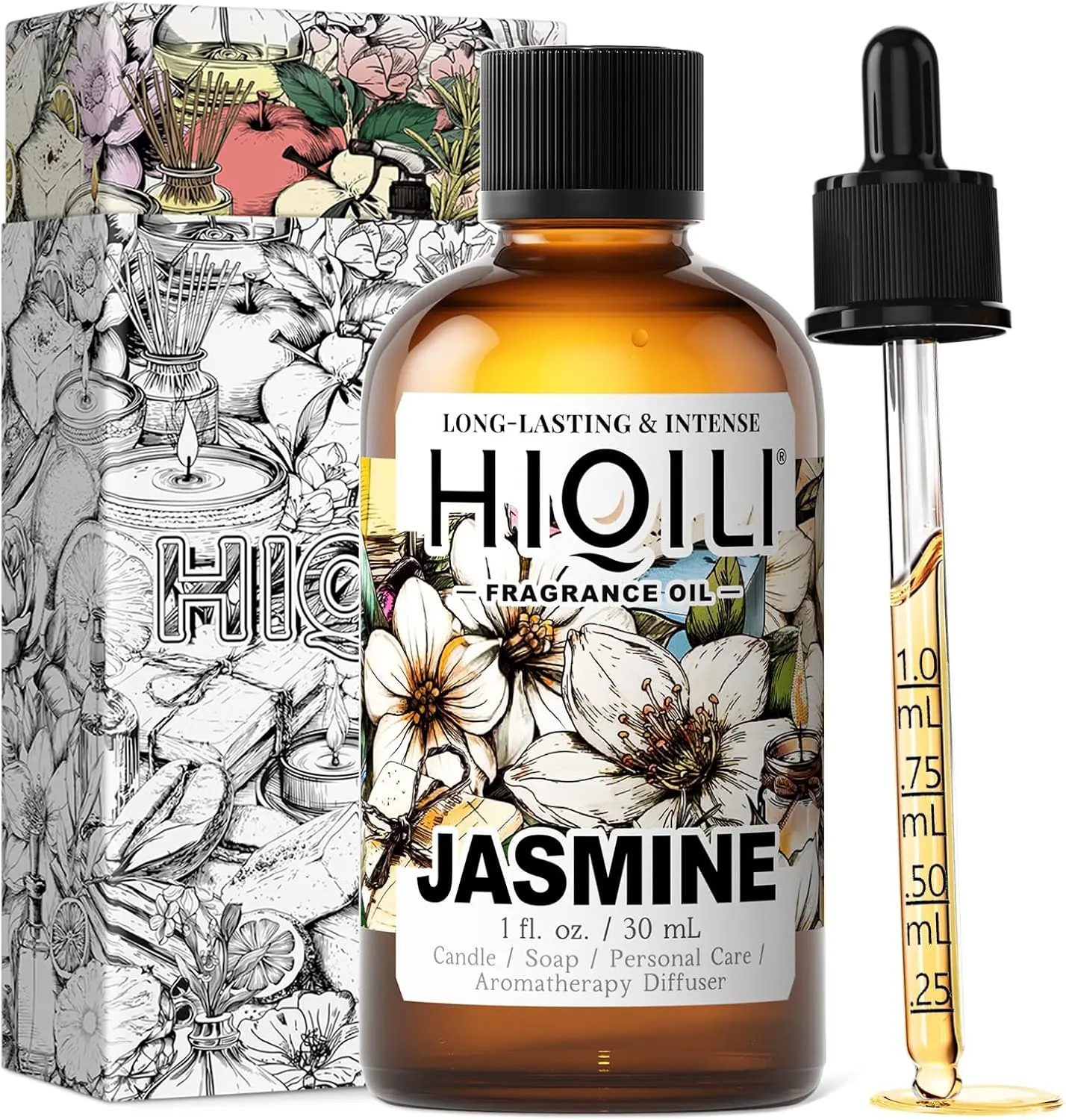 Premium Jasmine Fragrance Oil - Long-Lasting Home Fragrance for Diffusers, Dryer Balls, Candles