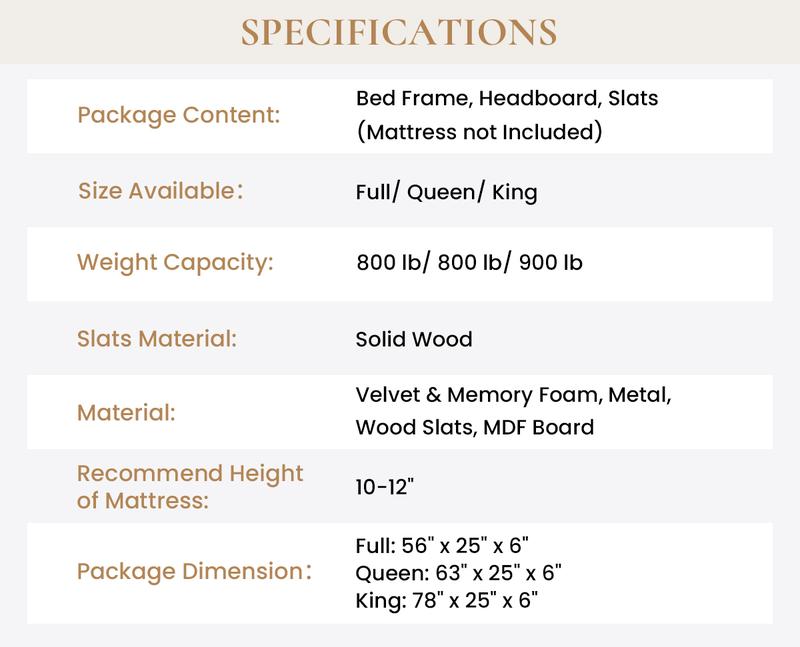 SHA CERLIN Modern Minimalist Bed Frame with Curved Wingback Headboard Heavy Duty Upholstered Platform Bed with Wood Slats Elegant Style No Box Spring Needed