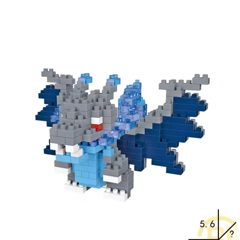 3 inch Mega Charizard X Nano Building Blocks Toy With Building Instructions