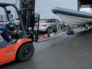 Nilight Forklift Trailer Hitch Attachment Fits 2 Inch Receiver Clamp on Pallet Fork Trailer Towing Adapter with Safety Chain & 5/8” Hitch Pin Clip Red