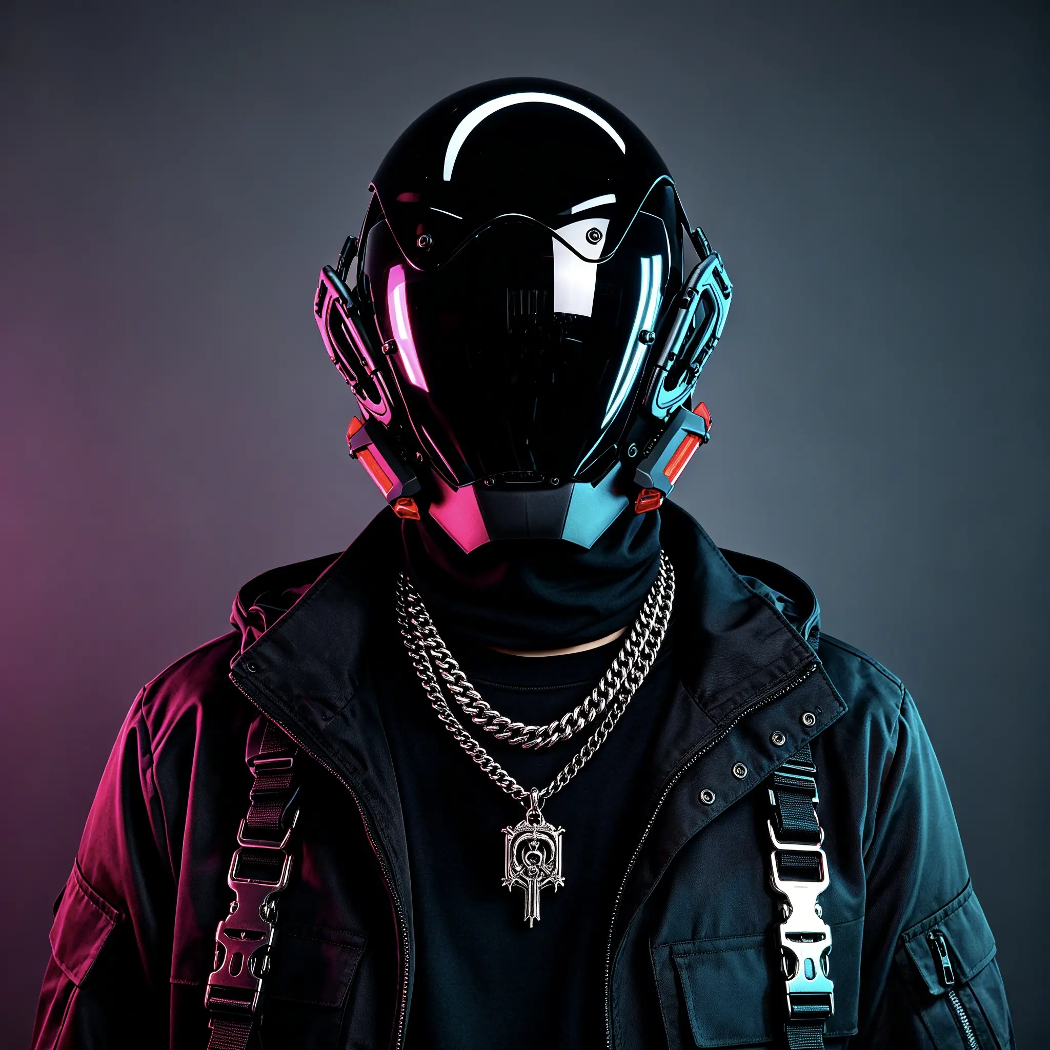 COSTRIBE Futuristic Visor Helmet Mask - Rechargeable, Lightweight PVC-TPU Sturdy CyberPunk Fashion Accessory with Mask Design for Men, Halloween Cosplay, Birthday Events, Beach Gatherings, Engagement Parties, Prom Nights