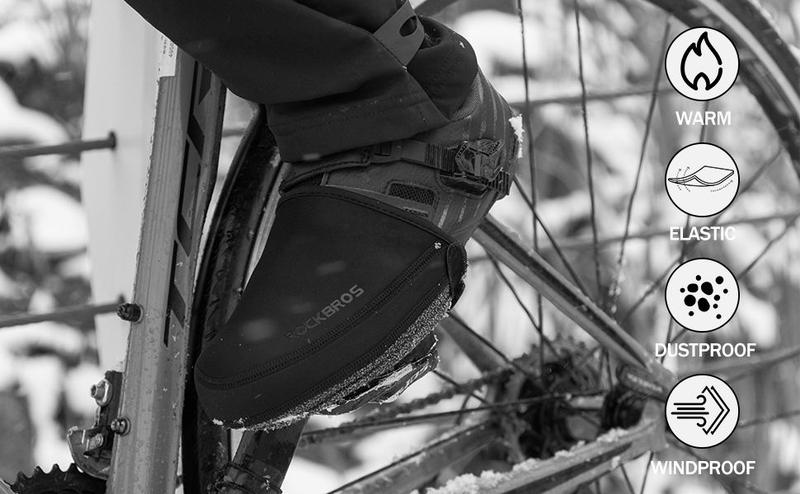 ROCKBROS Thermal Windproof Toe Covers for Cycling Shoes