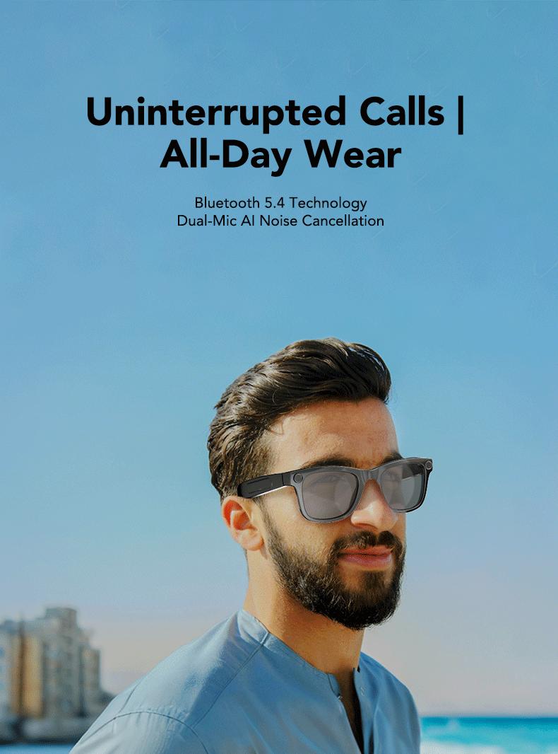 Smart AI Camera Glasses with 8MP Photochromic Lenses ,Button Touch Adjustment for Travel Outdoor Adventures Hands-Free Photography 160+Languages Real-Time Translation Bluetooth Wireless Wearable Video Recording UV Protection ,Black Friday & Cyber Monday