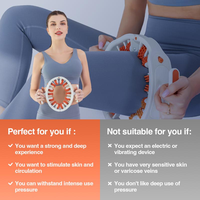 LEXI 3-in-1 Body Sculpting&Cellulite Massage Roller - Push-Pull Handles Combat Cellulite Bumps and Inflammation,Providing Deep Tissue Relief for Tight Muscles.Apply on Thighs,Calf,Waist to Smooth leg Skin,Define Contours,Enhance Recovery, relaxation