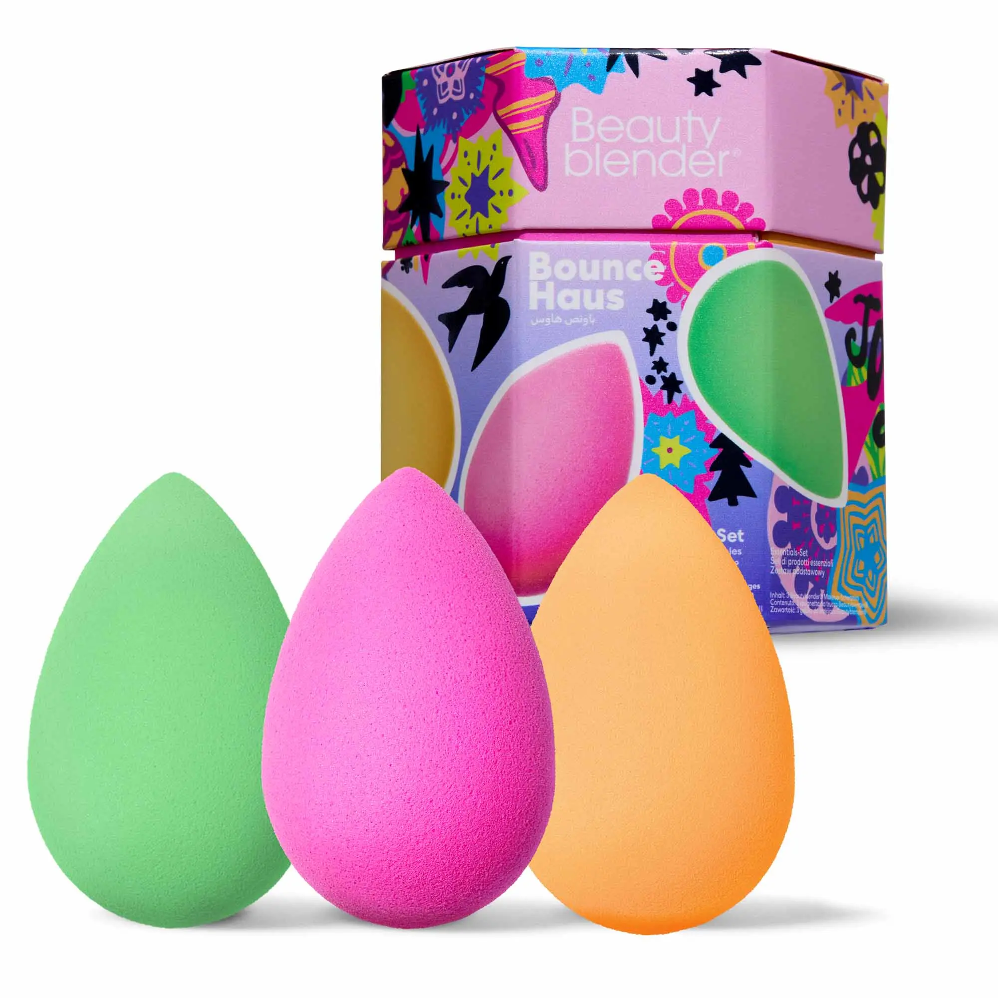 Beautyblender Bouncehaus – 3-Piece Makeup Sponge Set | Original Sponge Trio | Limited Edition Gift Set