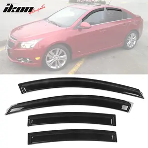 Window Visors for Chevy Cruze 2010-2016 Tape On Smoke Tinted Acrylic