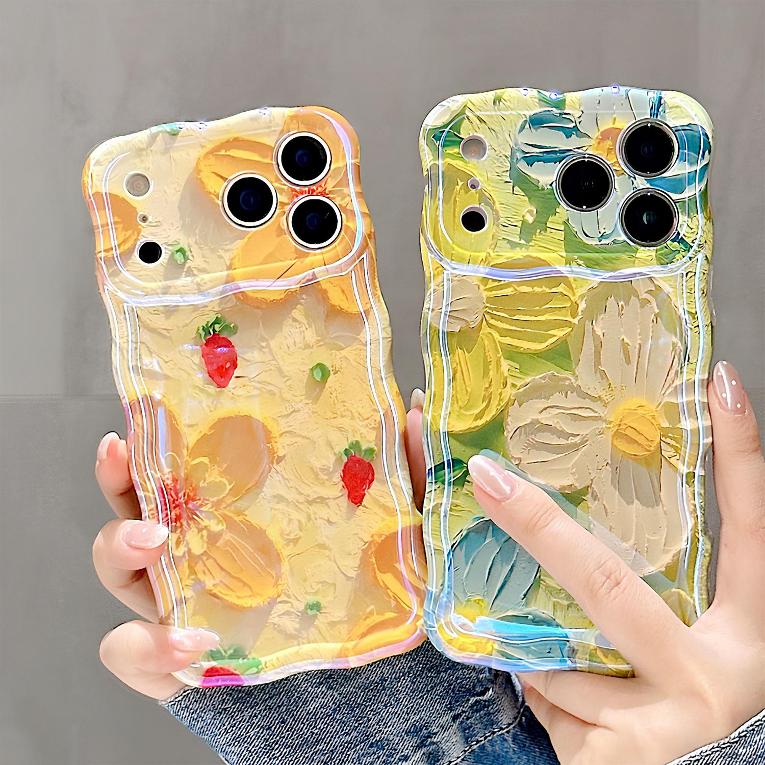 Colorful Retro Oil Painting Floral Case for iPhone 17 16 15 14 13 12 11 Pro Max ,Flower Pattern Cute Curly Wave Frame Phone Case Camera Protection, Soft Protective Cover for Girls & Women - TikTok Shop Colorful Retro Oil Painting Floral Case for iPhone 17 16 15 14 13 12 11 Pro Max ,Flower Pattern Cute Curly Wave Frame Phone Case Camera Protection, Soft Protective Cover for Girls & Women - TikTok Shop