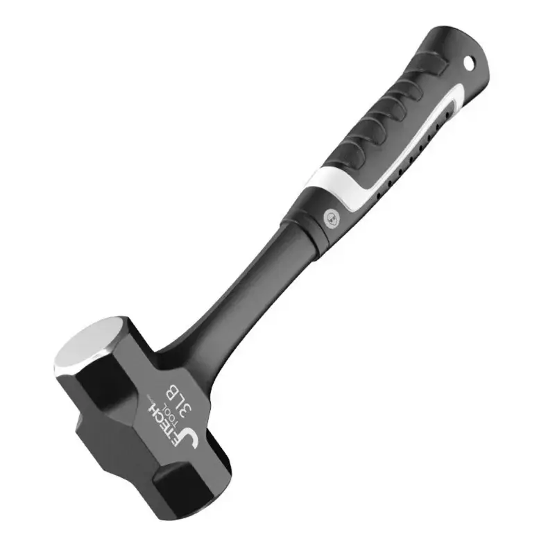 OUDISI Z50 Sledge Hammer, 2LB-3LB Heavy-Duty 1-Piece Forged Carbon Steel Hand Tool with Plastic Grip, Ideal for Brick Drilling, Building Construction Hand Tools, Hand Tools Construction