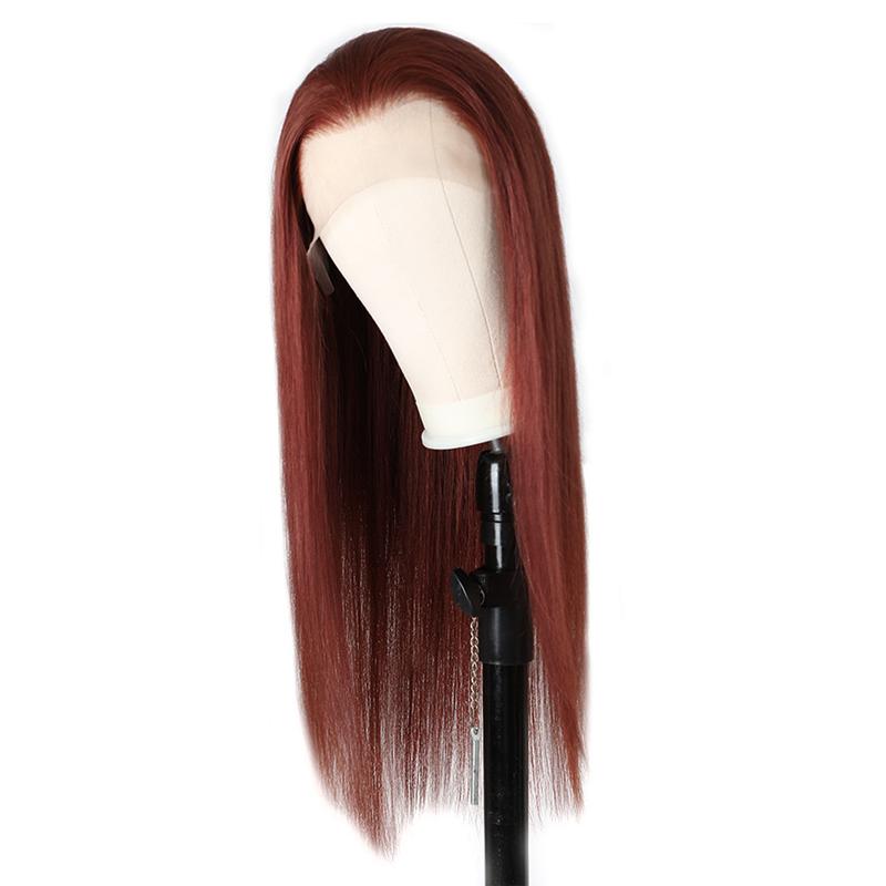 FORGIRL FOREVER #33 Reddish Brown Wig Pre Plucked 13x4 Straight Lace Front Wig For Women Silk Straight Human Hair Lace Frontal Wigs FORGIRL FOREVER #33 Reddish Brown Wig Pre Plucked 13x4 Straight Lace Front Wig For Women Silk Straight Human Hair Lace Frontal Wigs