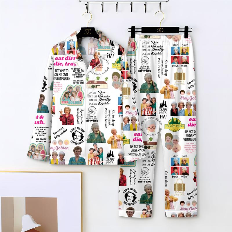 Golden Girls Women Pajamas, Stay Golden Pajamas Pants, Golden Girls Holiday Pajamas, Stay Golden Girls Women Pajamas