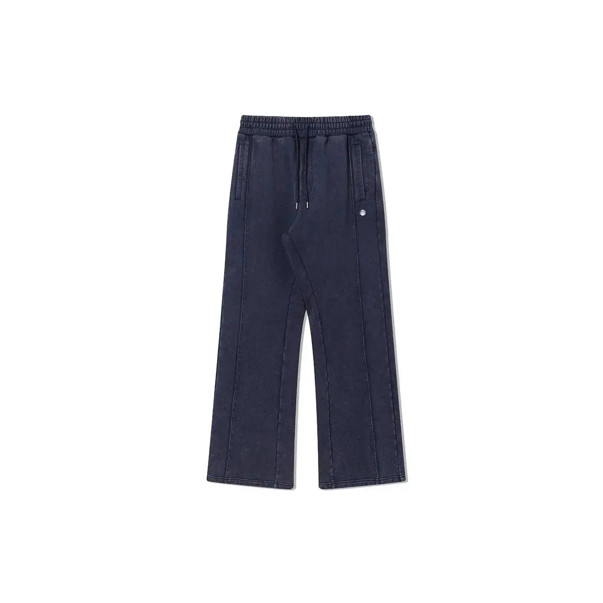 AlphaStyle Vintage Wash Relaxed Fit Sweatpants | Premium 100% Cotton French Terry Straight Leg Joggers with Metal Logo Pin
