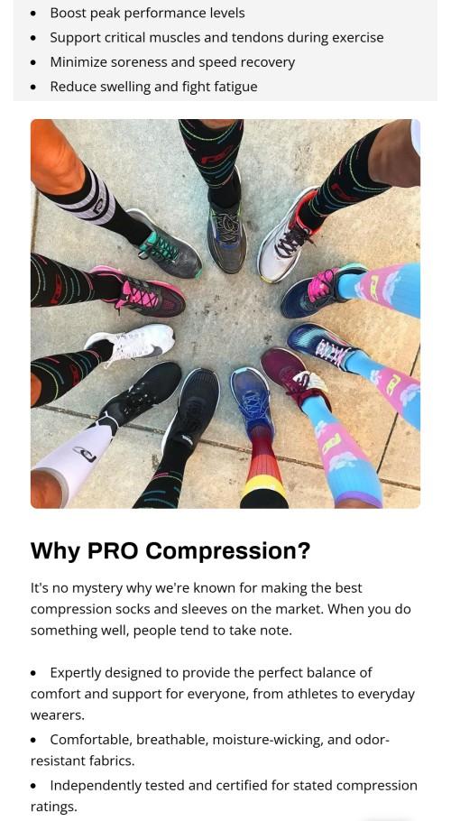 Marathon Florida Skies Knee High Compression Socks for Running, Training, Work and Recovery - Wide Calf Sizes, Graduated Compression 20-30 mmHg, Moisture Wicking, Made in USA