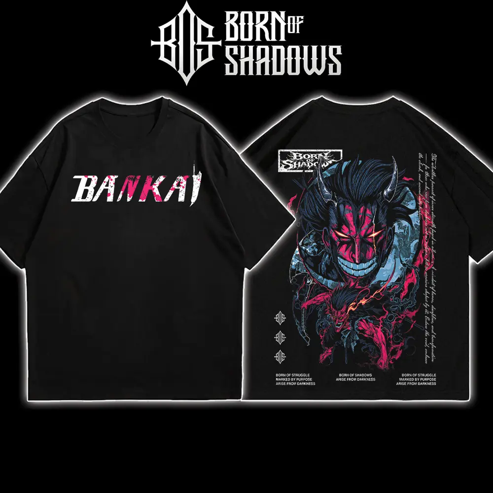 BOS4U Retro Vintage Limited Edition Bleach: Kenpachi Nozarashi Shikai Manga Graphic Tee, Men's Streetwear Top
