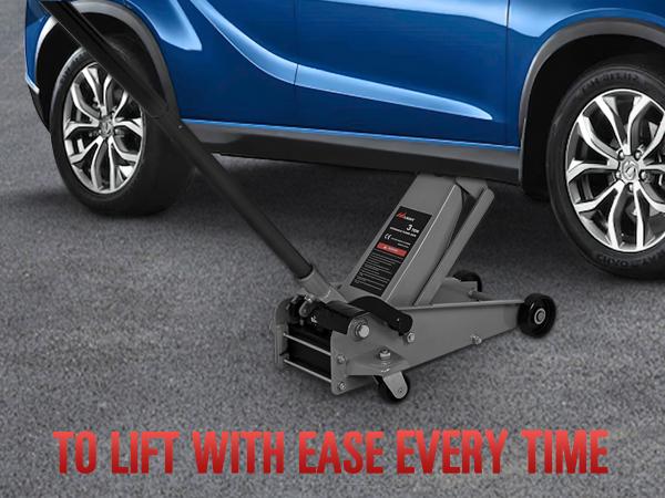 Nilight 3 Ton Floor Jack, Heavy-Duty Steel Car Service Jack with Quick Lift Pump, 5.31"-19.69" Lifting Range