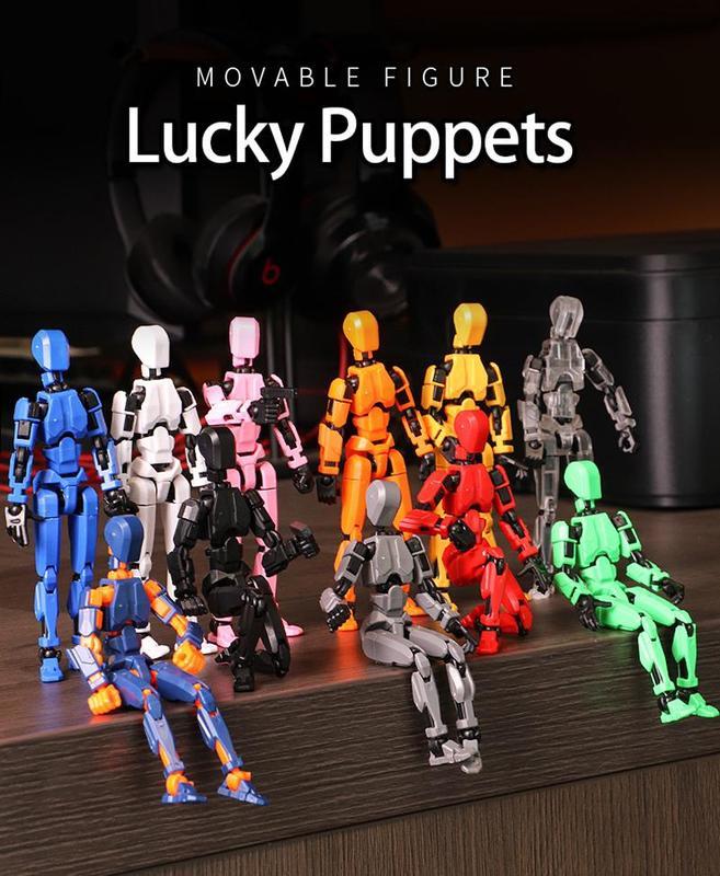 Assembly-Required Dummy Titan T13 Articulated Action Figure Multi-Jointed Movable Lucky Action Figure Multi-Articular Desktop Decoration Creative Gift Craft Model Toy Set