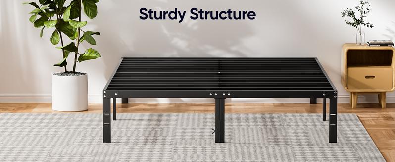 Sweetcrispy Plus Bed Frame,Heavy Duty Metal Platform Bed Frames with Storage Space Under Frame, 14 Inches, Sturdy Steel Slat Support, Sweetcrispy Plus Bed Frame,Heavy Duty Metal Platform Bed Frames with Storage Space Under Frame, 14 Inches, Sturdy Steel Slat Support,