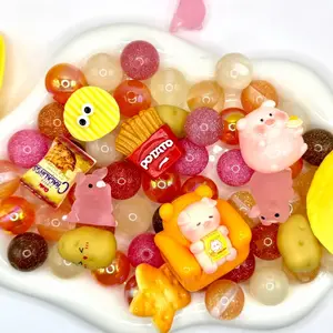 Couch Potato Resin and Acrylic Beads & Charms Mix for DIY Beadable Pen, Keychains, Phone Chains, Sun Catcher Car Hanger and Other DIY Jewelry Accessories Crafts or Projects Colorful
