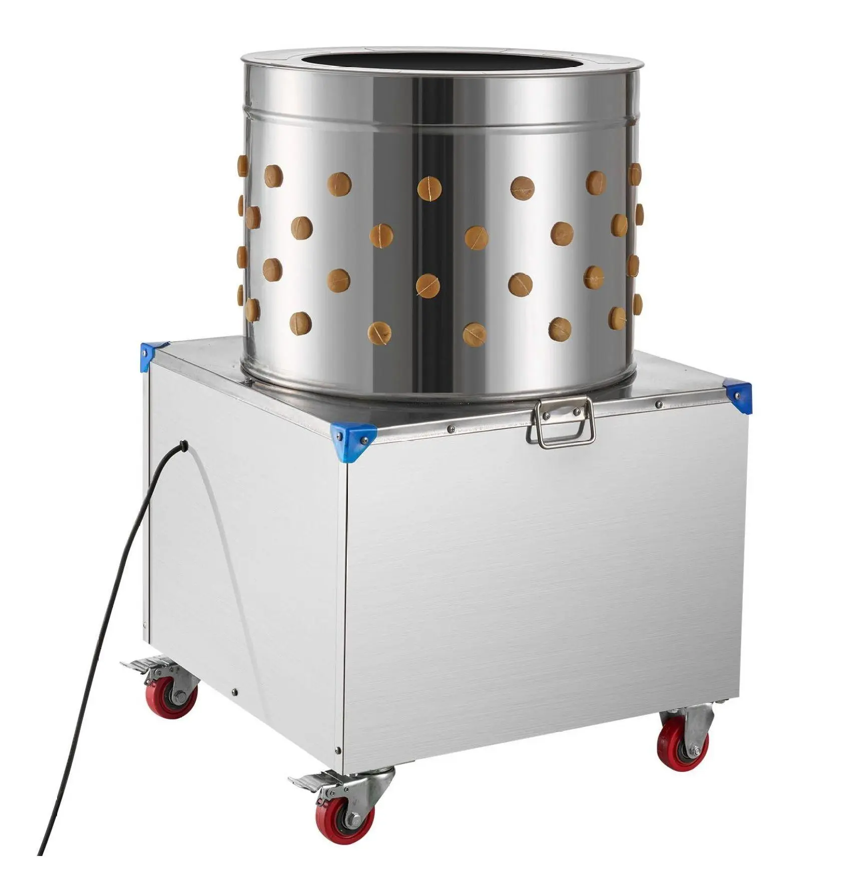 Chicken Plucker Machine, 19.7" Drum, 2HP Electric Poultry Plucker, 275RPM, 106 Fingers, Stainless Steel Feather Remover for Chickens, Ducks, Turkeys 1500 W