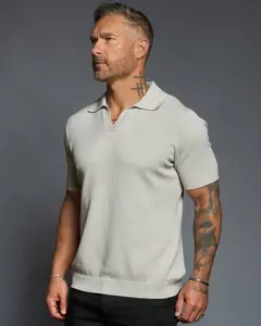 Avalon S/S Textured Slim Polo - Bone