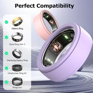 Elastic silicone anti-scratch protector for smart rings, compatible with most smart rings, perfect for sports, unisex, available in S and M sizes.