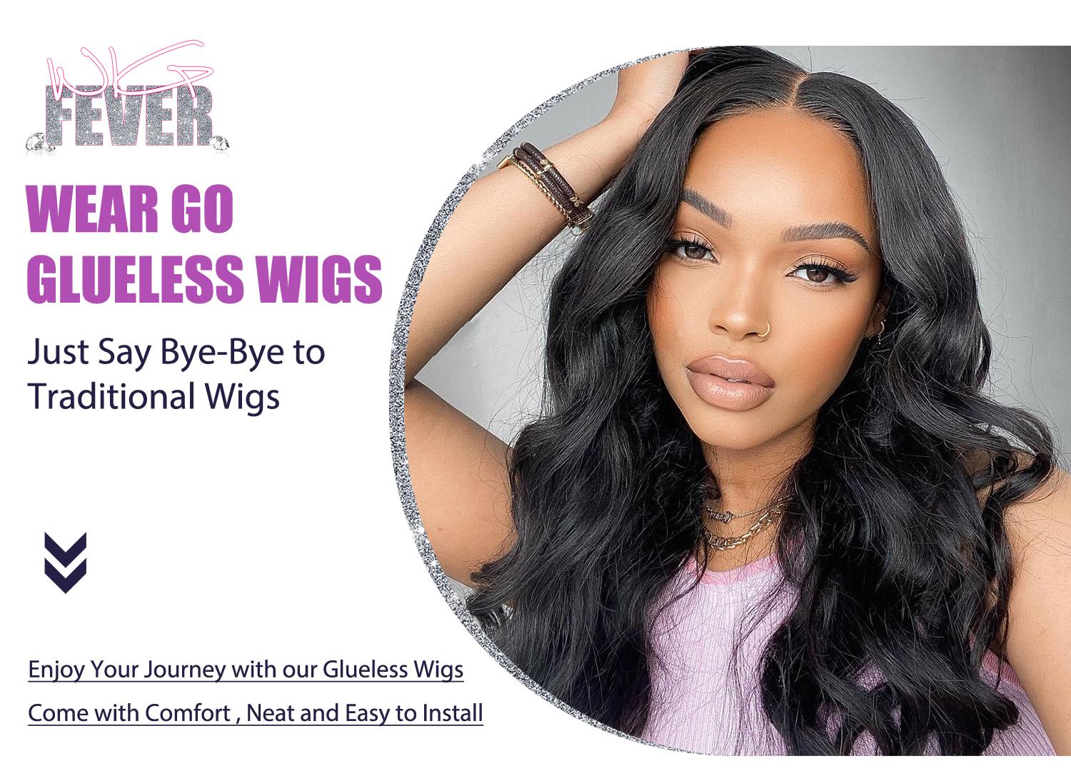 Cleareance Sale Wigfever Wear Go Glueless Wigs Pre Cut 6*4 HD Body Wave Lace Pre Plucked Lace Front Wigs Beginner Friendly #Spring Glow-Up SpringStatements