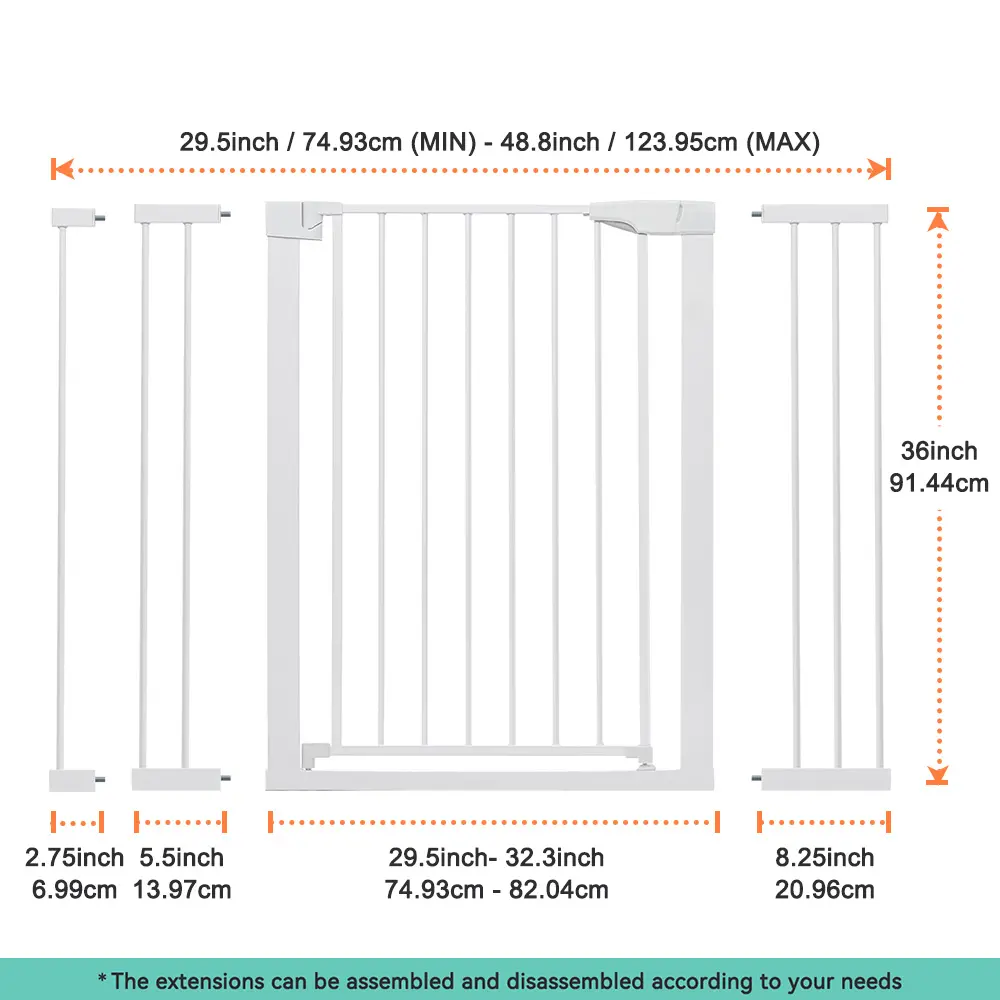 White-36"Tall×（29.5-48.8）"Wide