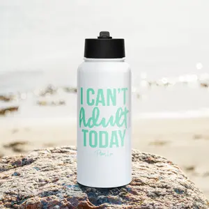 I Can't Adult Today Limited Edition 32oz Color Printed Water Bottle