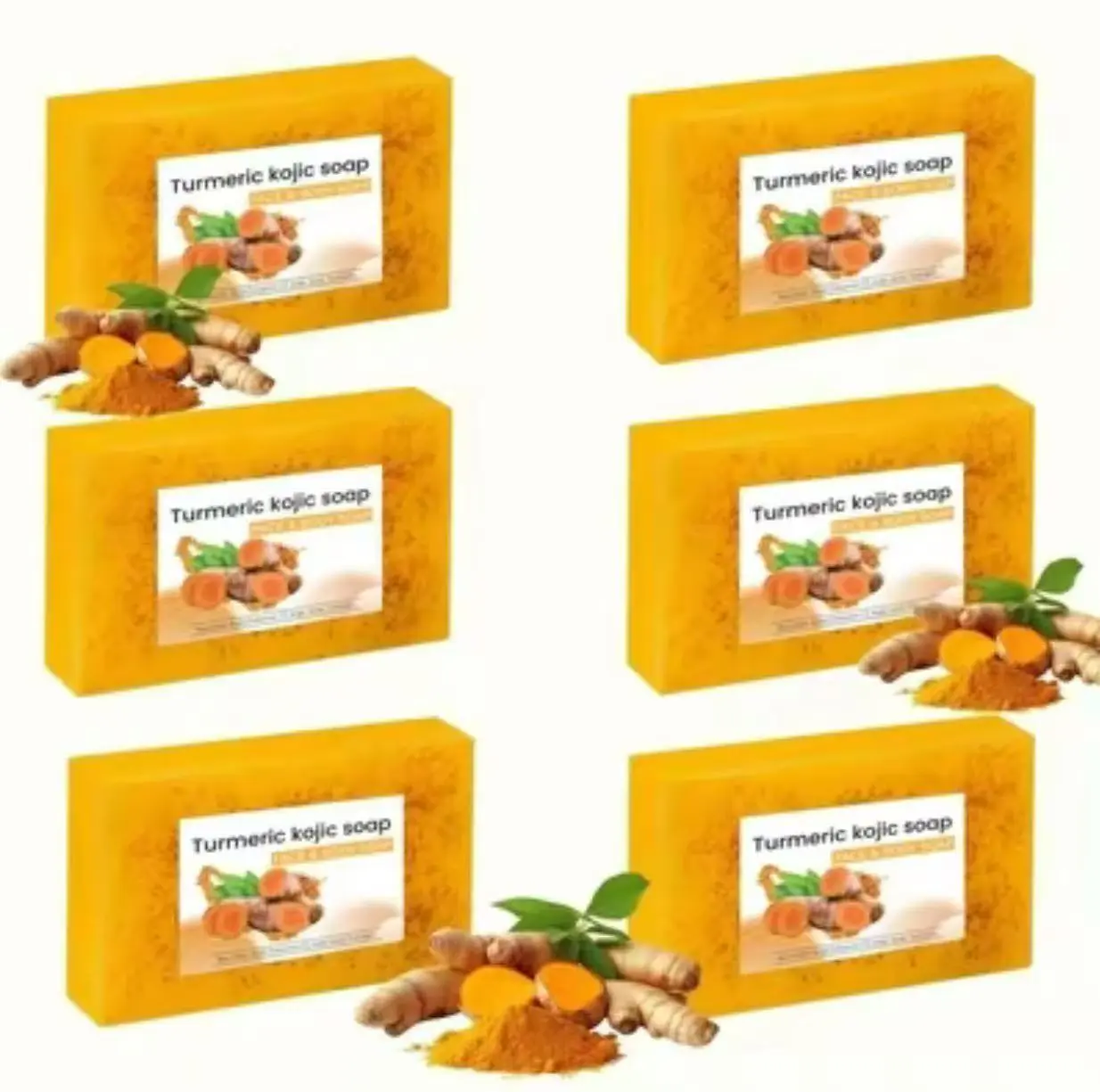 Lemon Turmeric Kojic Soap Fragrance, Honey Glow Lemon Turmeric Soap for Face and Body (2) Skin Repair Cleansing