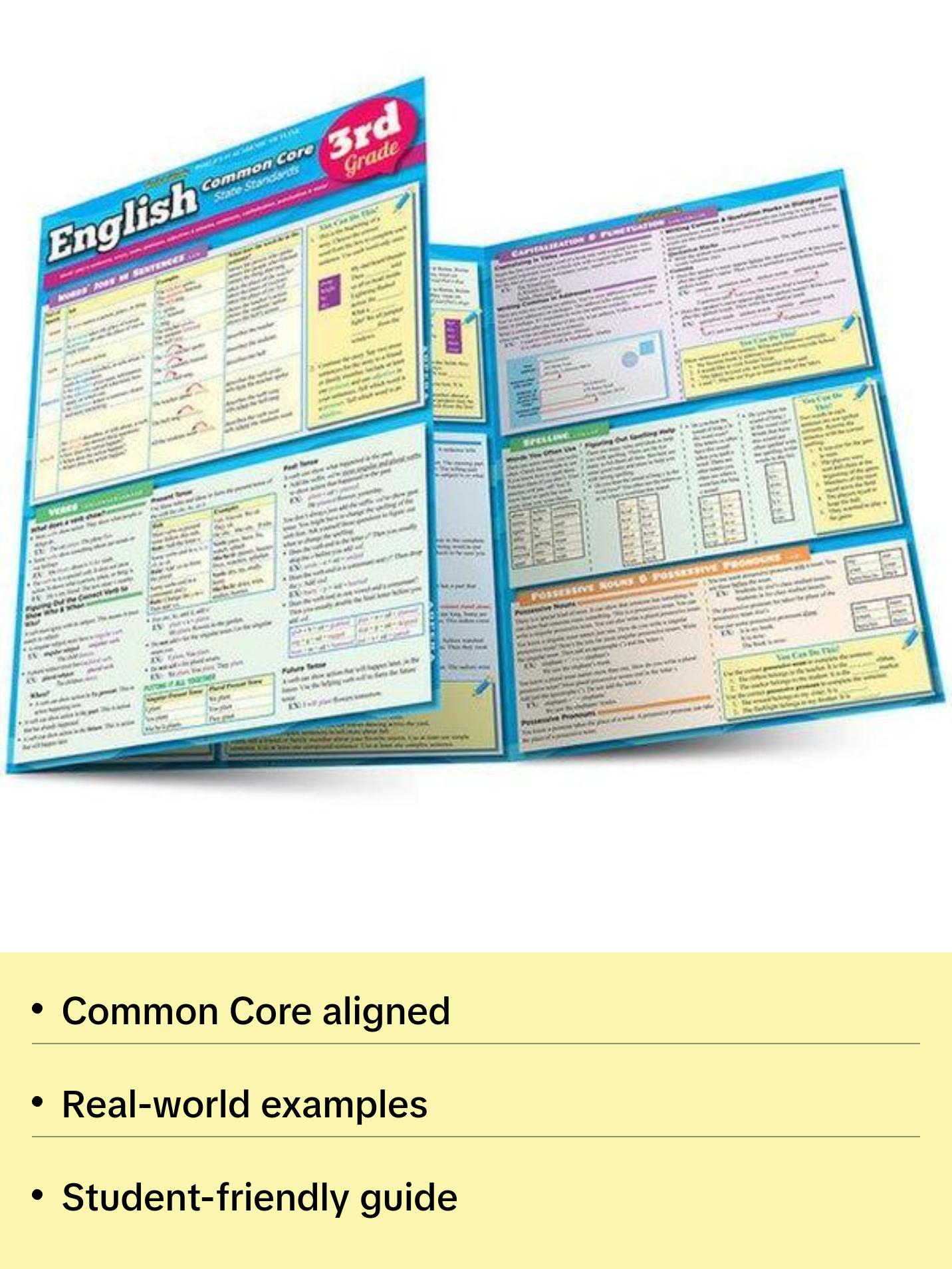 QuickStudy | English: Common Core - 3rd Grade Laminated Study Guide