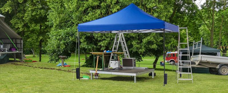 Instant Pop Up Canopy Tent with Sand Bags - 10ft x 10ft Outdoor Shade Shelter for Parties, Camping, and Beach