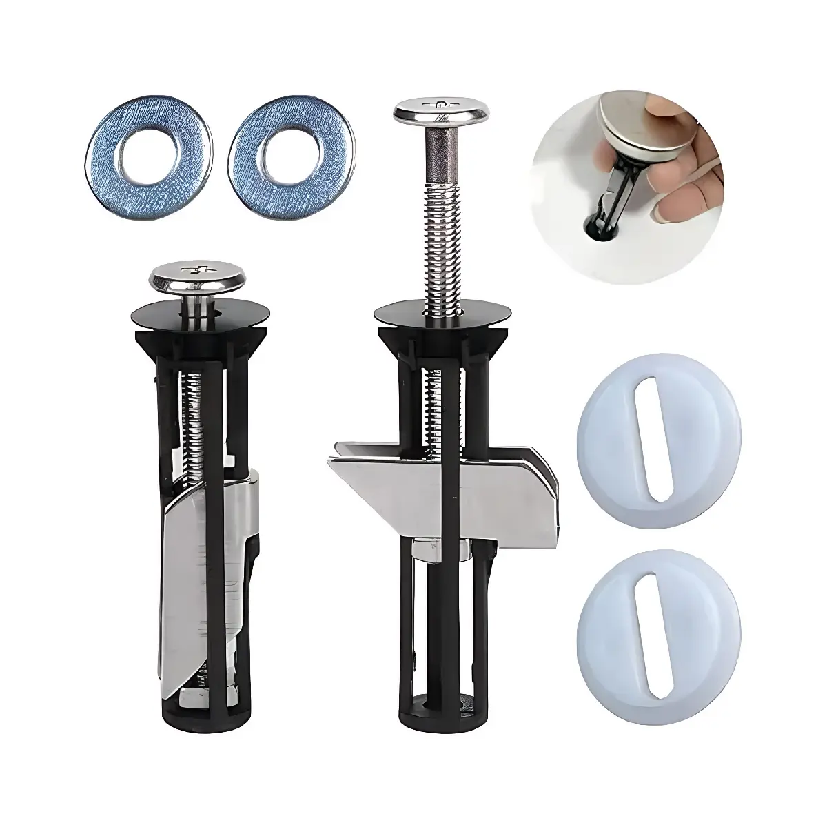 Universal Toilet Seat Bolt Kit Screws Quick Release Easy to Install Toilet Seat Replacement Parts Kit Toilet Cover Maintenance Fixing Accessories