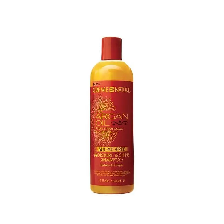 Creme of Nature Exotic Argan Oil Sulfate-Free Liquid Cleanser Shampoo, Haircare Product to Hydrate, Moisturize & Boost Shine, 12oz